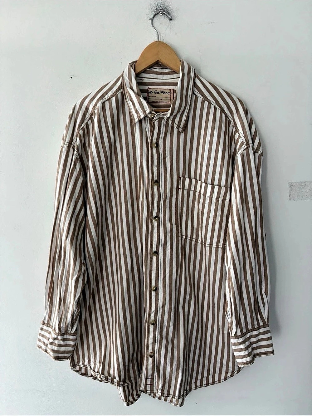 Free People We the Free Freddie Striped Shirt Size M